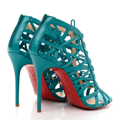 Christian Louboutin Kid Laurence Anyway 100 Cage Sandals 38 Riviera 4 of 10