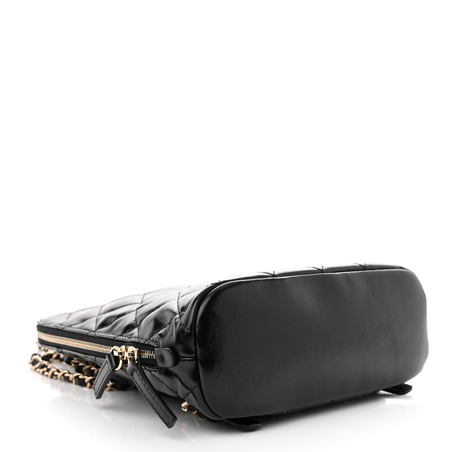 Shiny Calfskin My Pocket Backpack Black