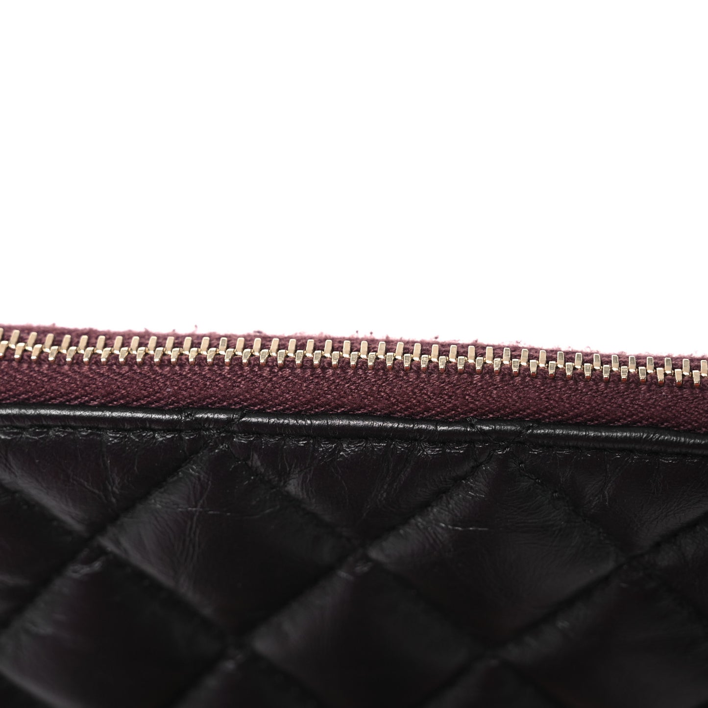Aged Calfskin Quilted Small Lucky Charms Cosmetic Case Black