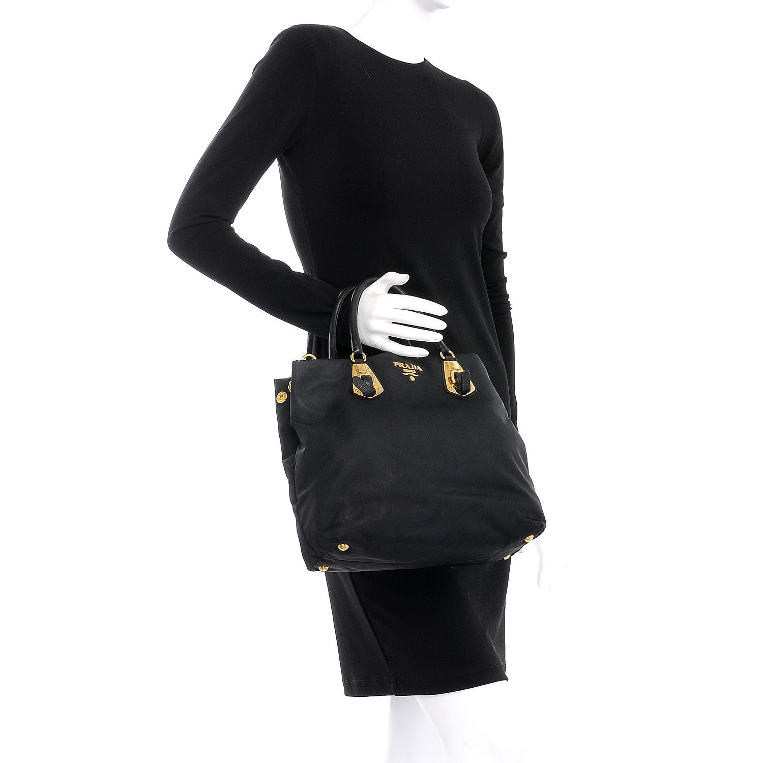 Prada Tessuto Nylon Tote Nero Black 2 of 23
