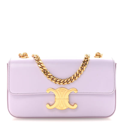 Celine Shiny Calfskin Triomphe Chain Shoulder Bag Light Lavender 1 of 11