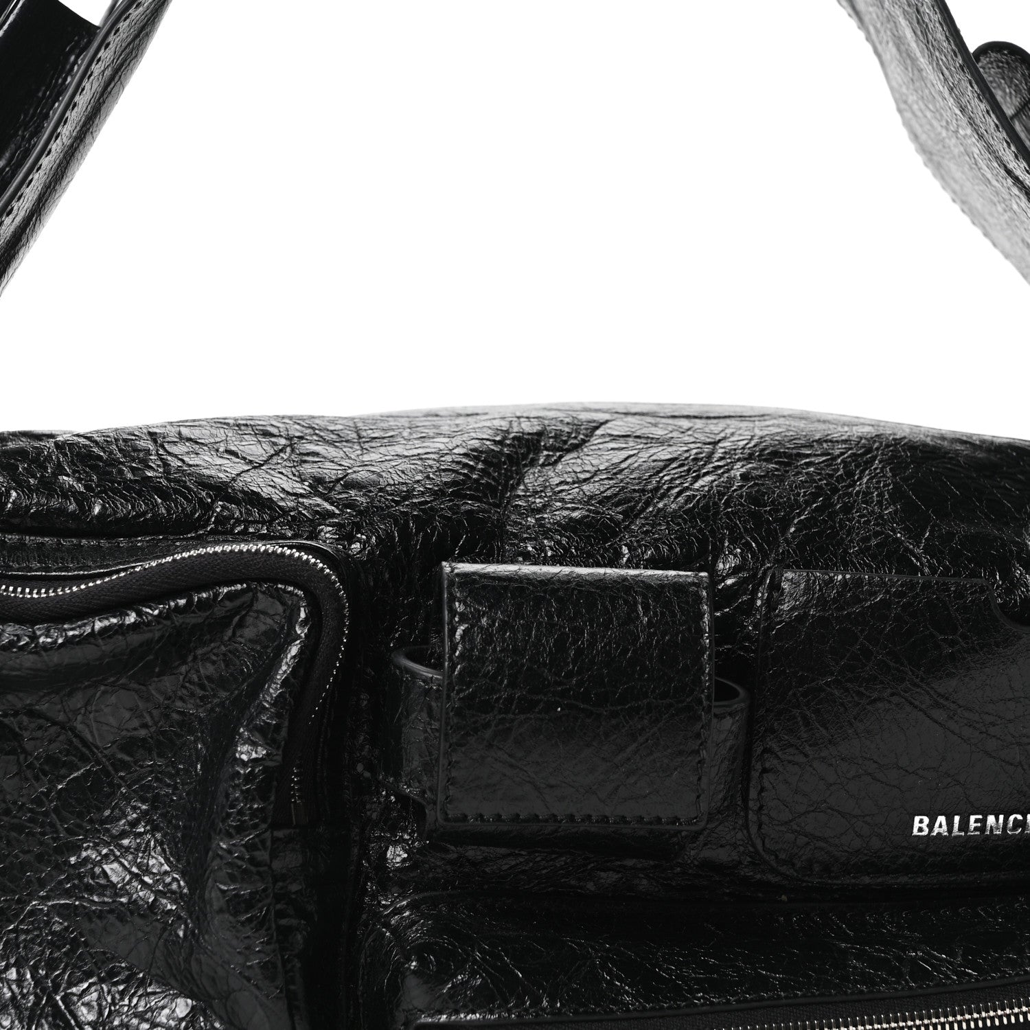 Balenciaga Agneau Arena Men's Superbusy Small Sling Zip Shoulder Bag Black 8 of 10