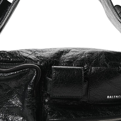 Balenciaga Agneau Arena Men's Superbusy Small Sling Zip Shoulder Bag Black 8 of 10