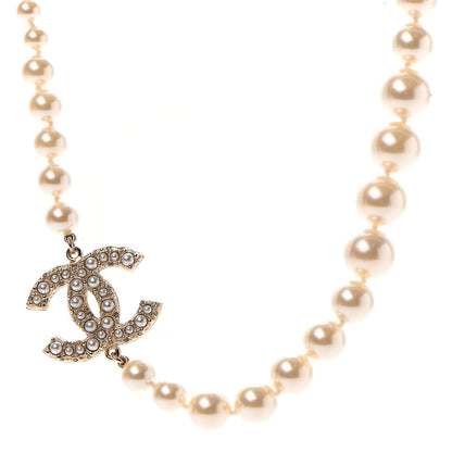 Chanel Pearl CC 100th Anniversary Necklace Light Gold 1 of 7
