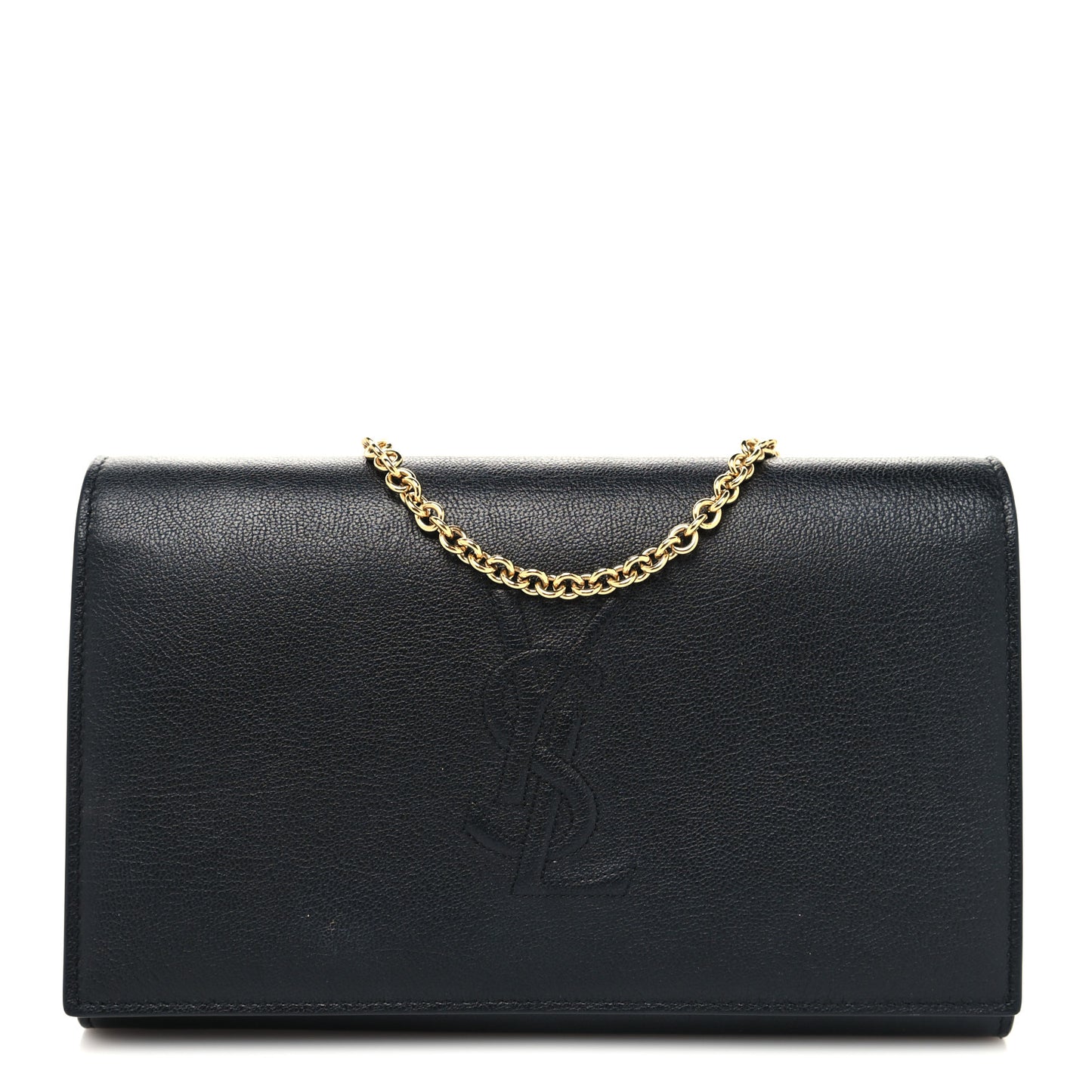 Calfskin Monogram Belle de Jour Chain Clutch Black