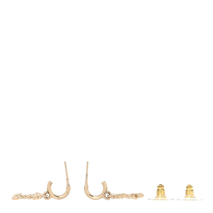 Chanel Metal Bead CC Drop Earrings Gold 3 of 4