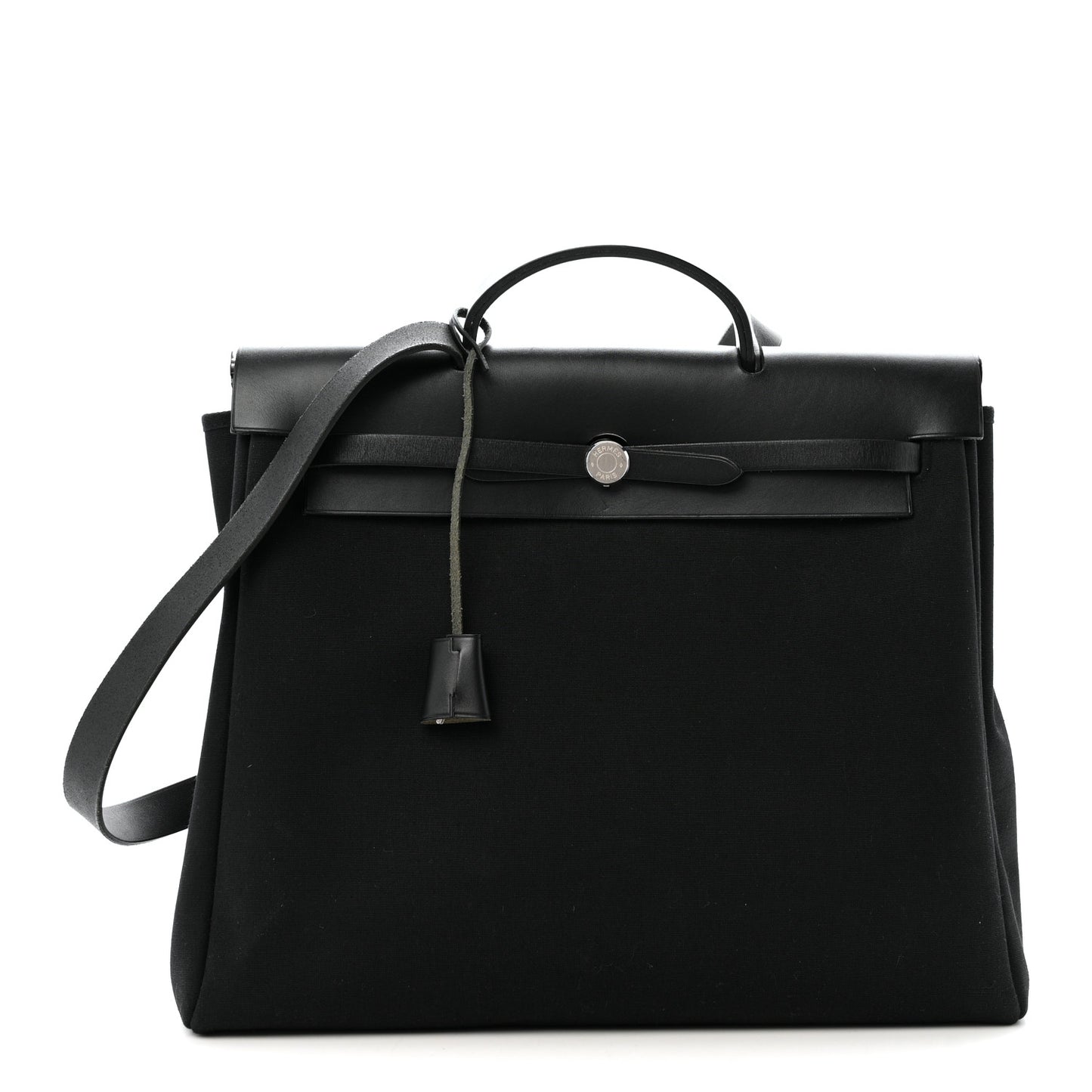 oile Vache Calfskin Herbag 39 MM Black