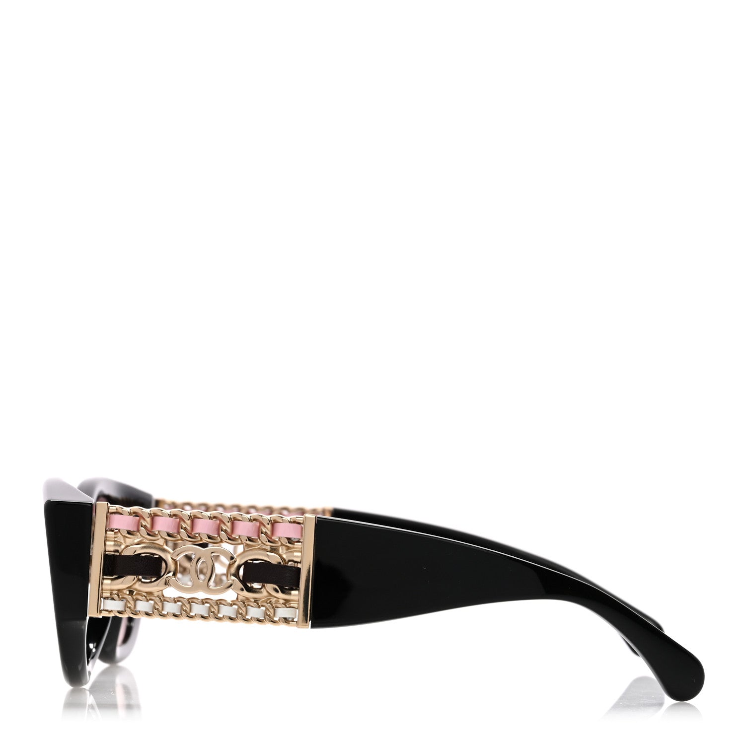 Chanel Acetate Calfskin Chain CC Sunglasses 5536-Q-A Black 1813670