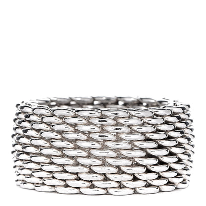 Tiffany Sterling Silver Mesh Somerset Ring 48 4.5 3 of 4