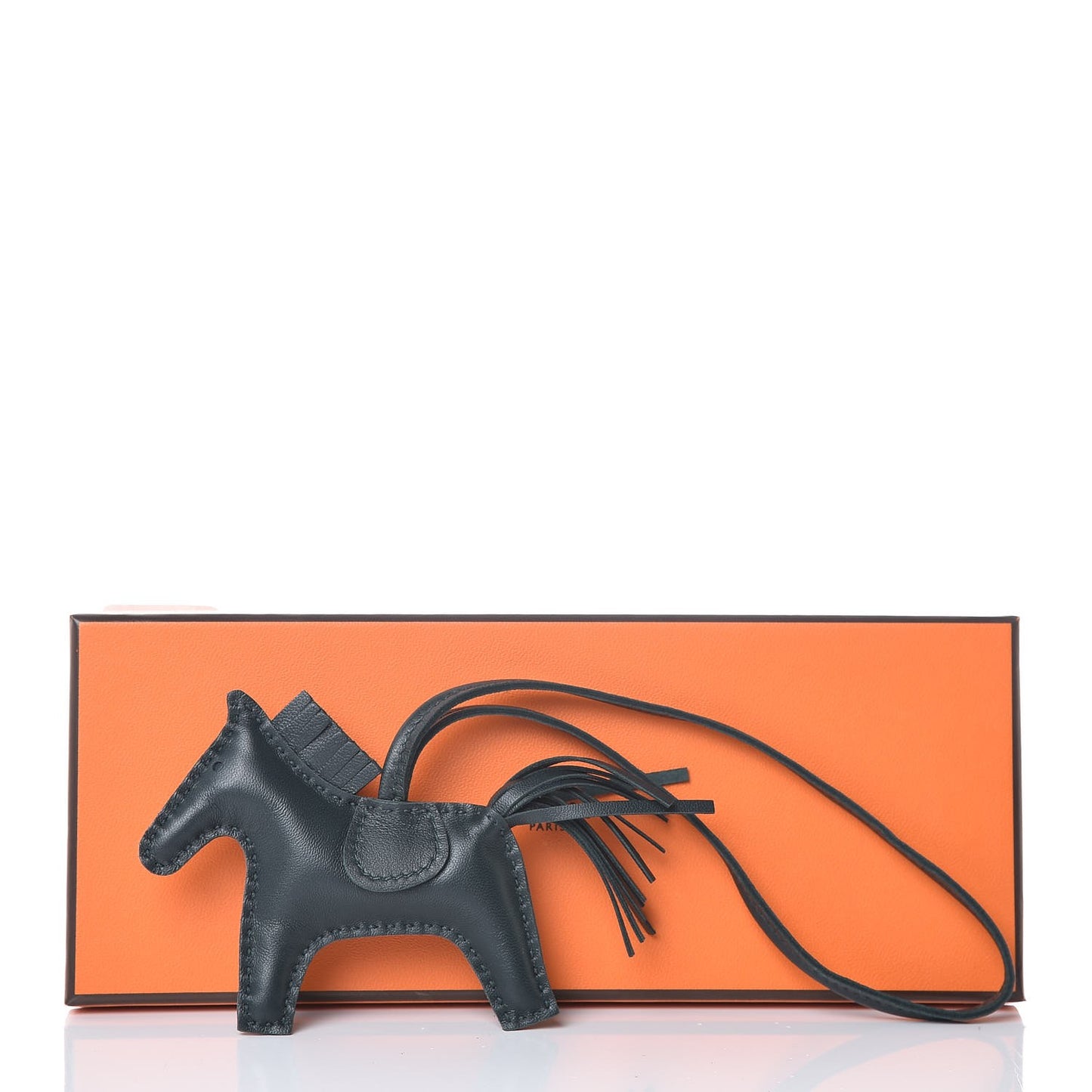 Milo Lambskin Grigri Rodeo Horse Bag Charm PM Vert Cypress