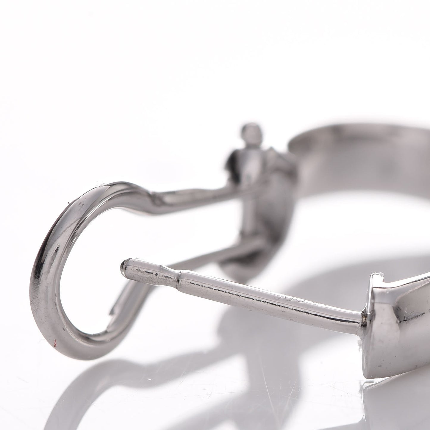 Platinum Diamond Etoile Hoop Earrings
