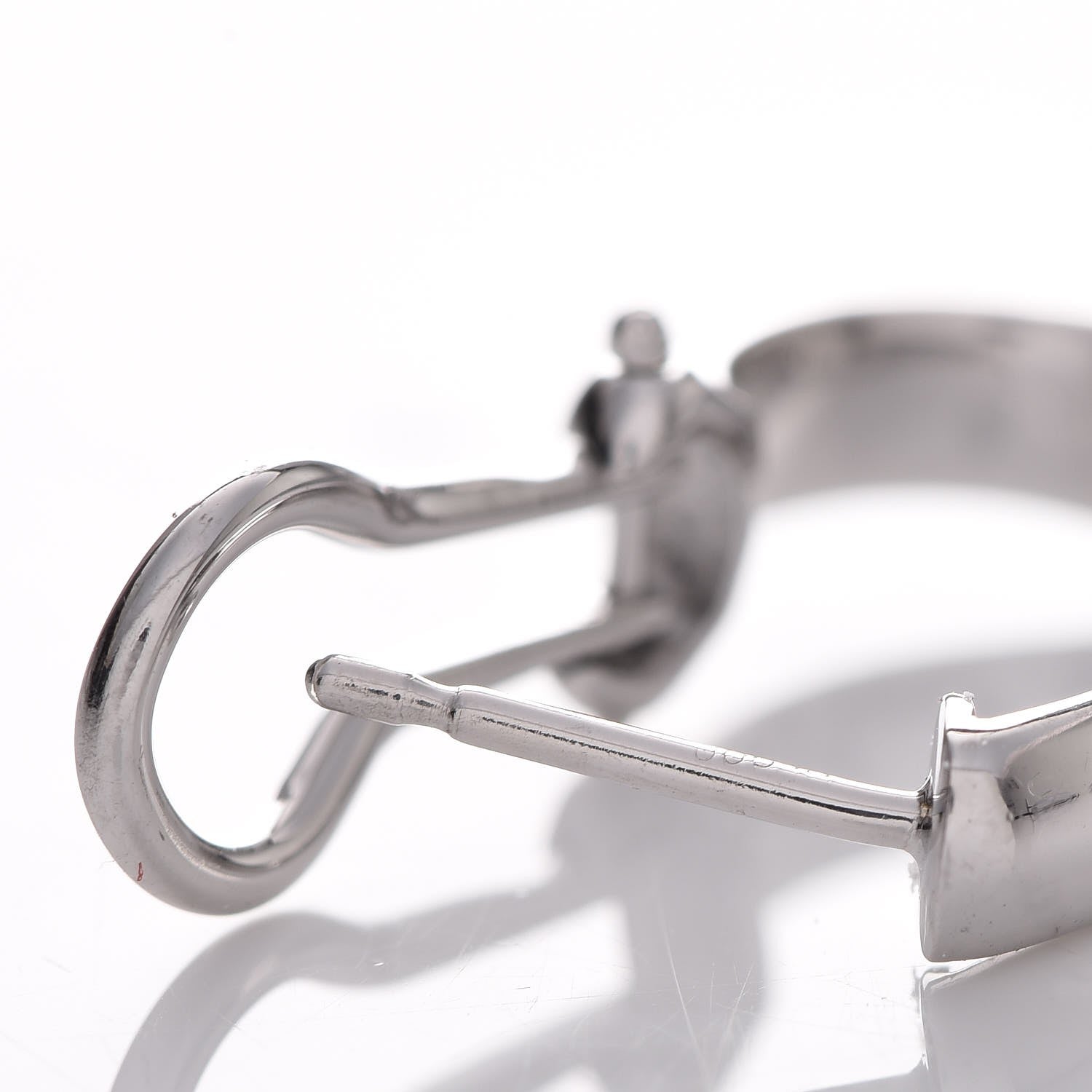 Tiffany Platinum Diamond Etoile Hoop Earrings 3 of 7