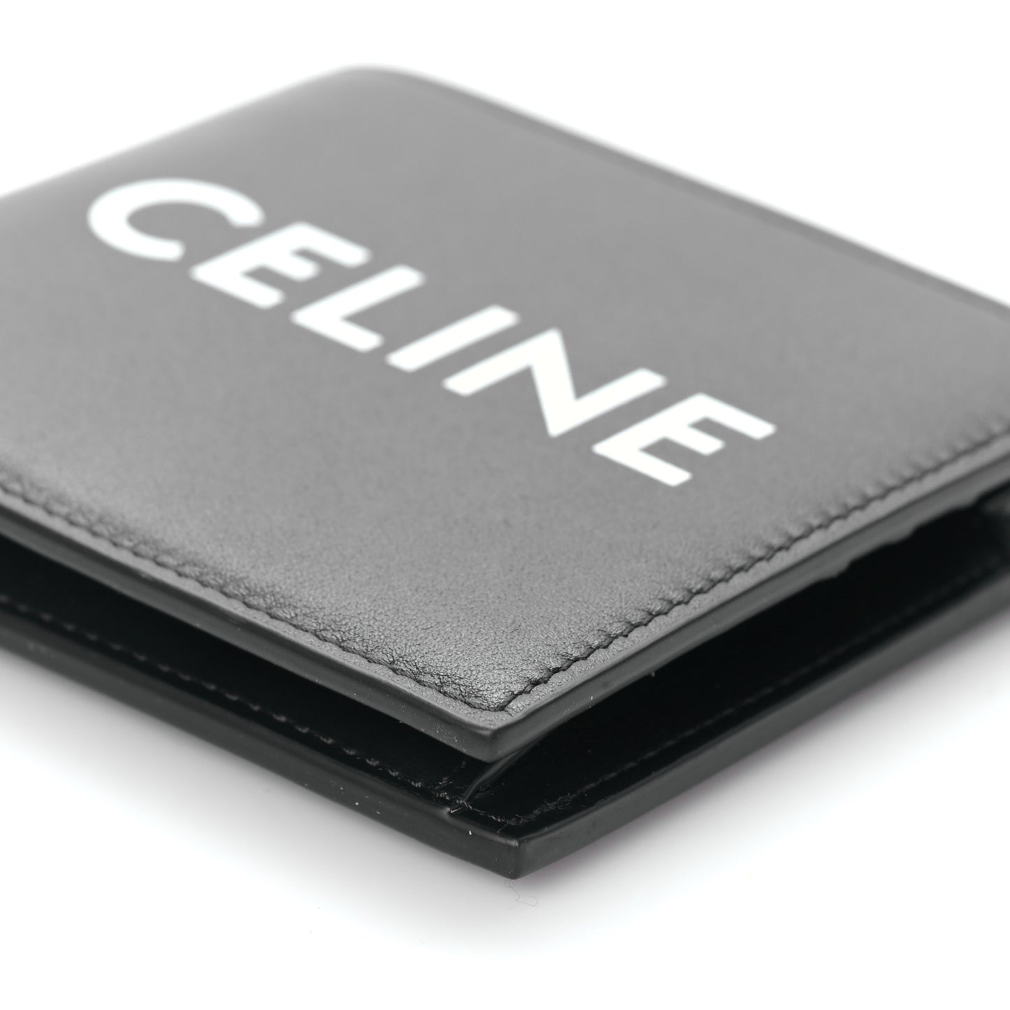 HOMME Calfskin Logo Bi-Fold Wallet Black