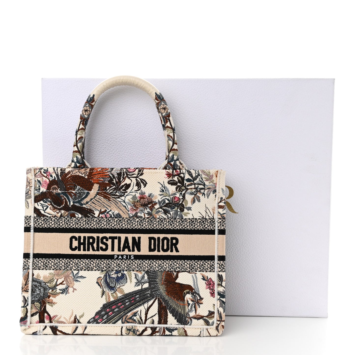 Canvas Jardin Botanique Embroidered Small Book Tote Multicolor