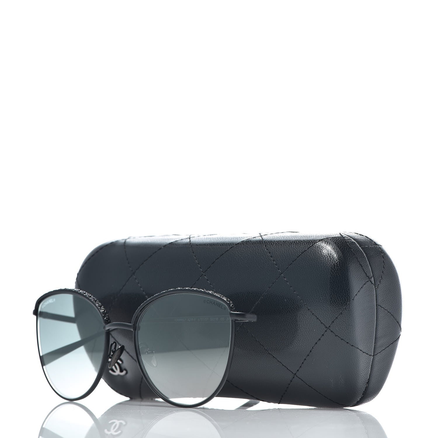 Chanel Metal Crystal Sunglasses 4258-B Black 8 of 8