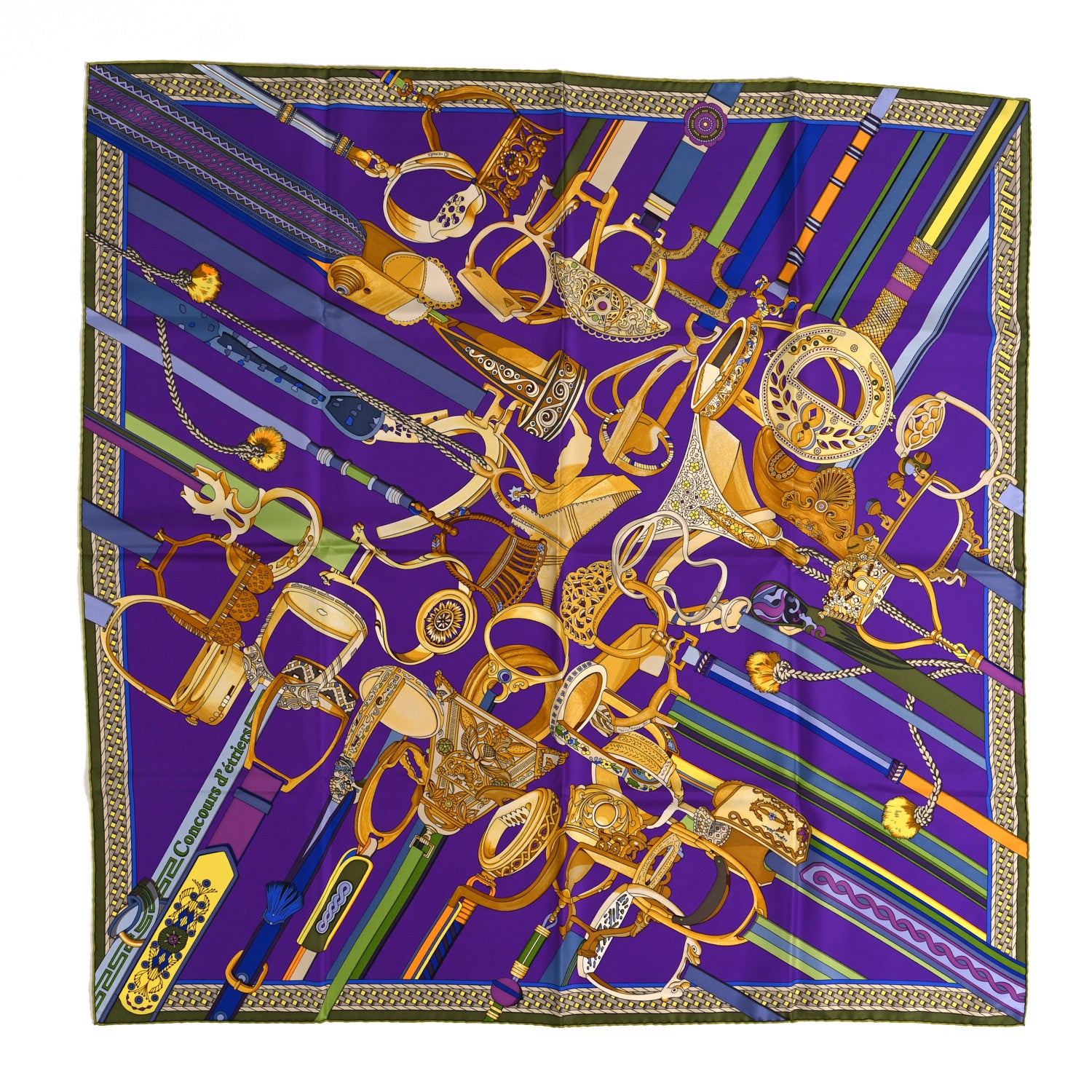Hermes Silk Concours D'Etriers Scarf 90 1 of 4