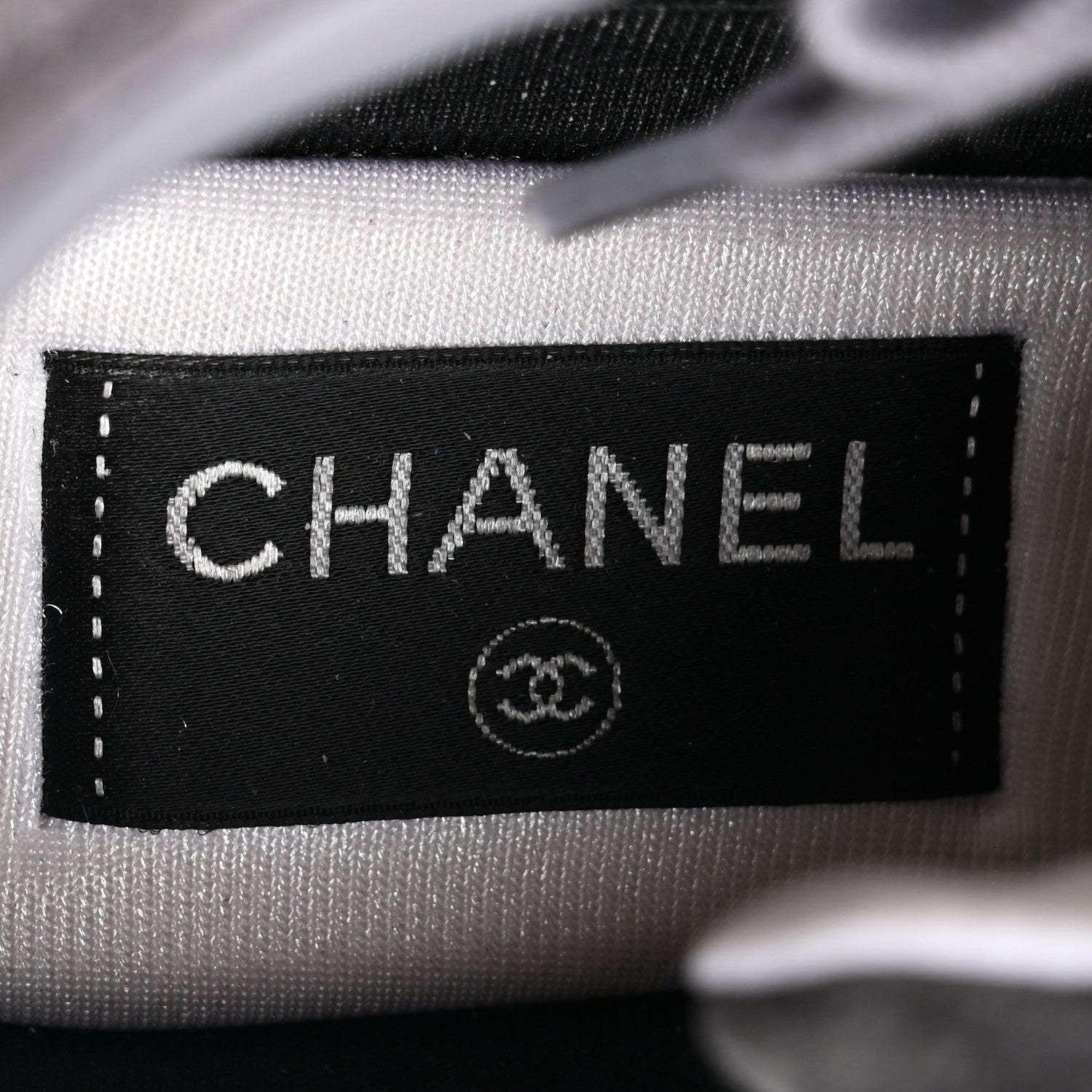 Chanel Suede Calfskin CC Sneakers 36.5 Black Grey 8 of 9