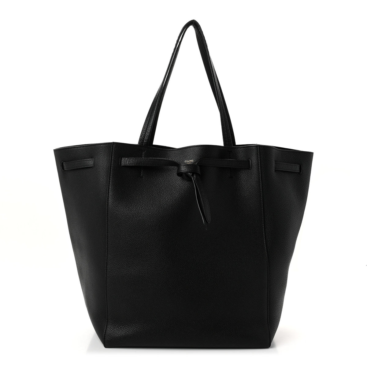 Celine Soft Grained Calfskin Medium Belt Cabas Phantom Black 1 of 11