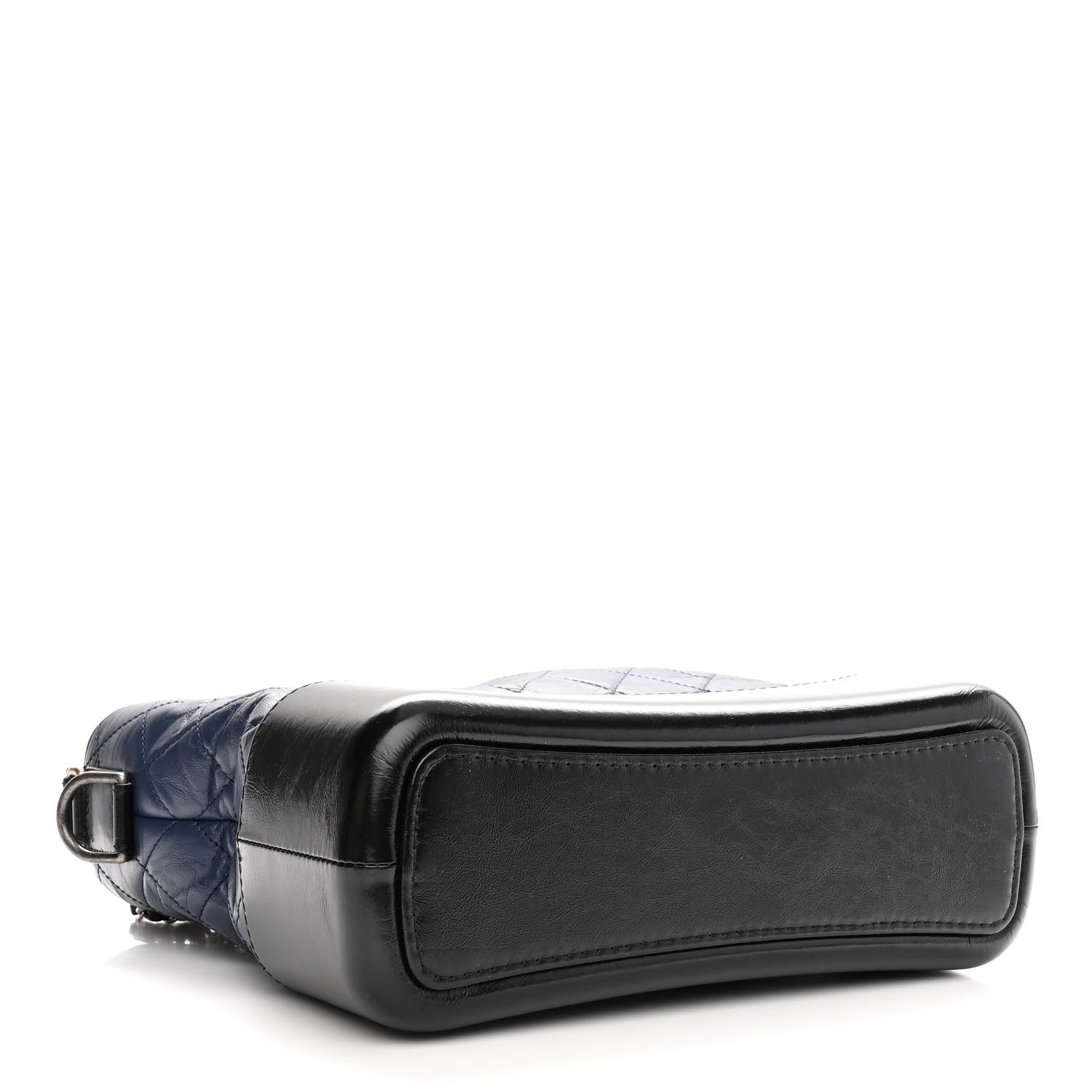 Chanel Aged Calfskin Quilted Medium Gabrielle Hobo Navy Black 4 of 11