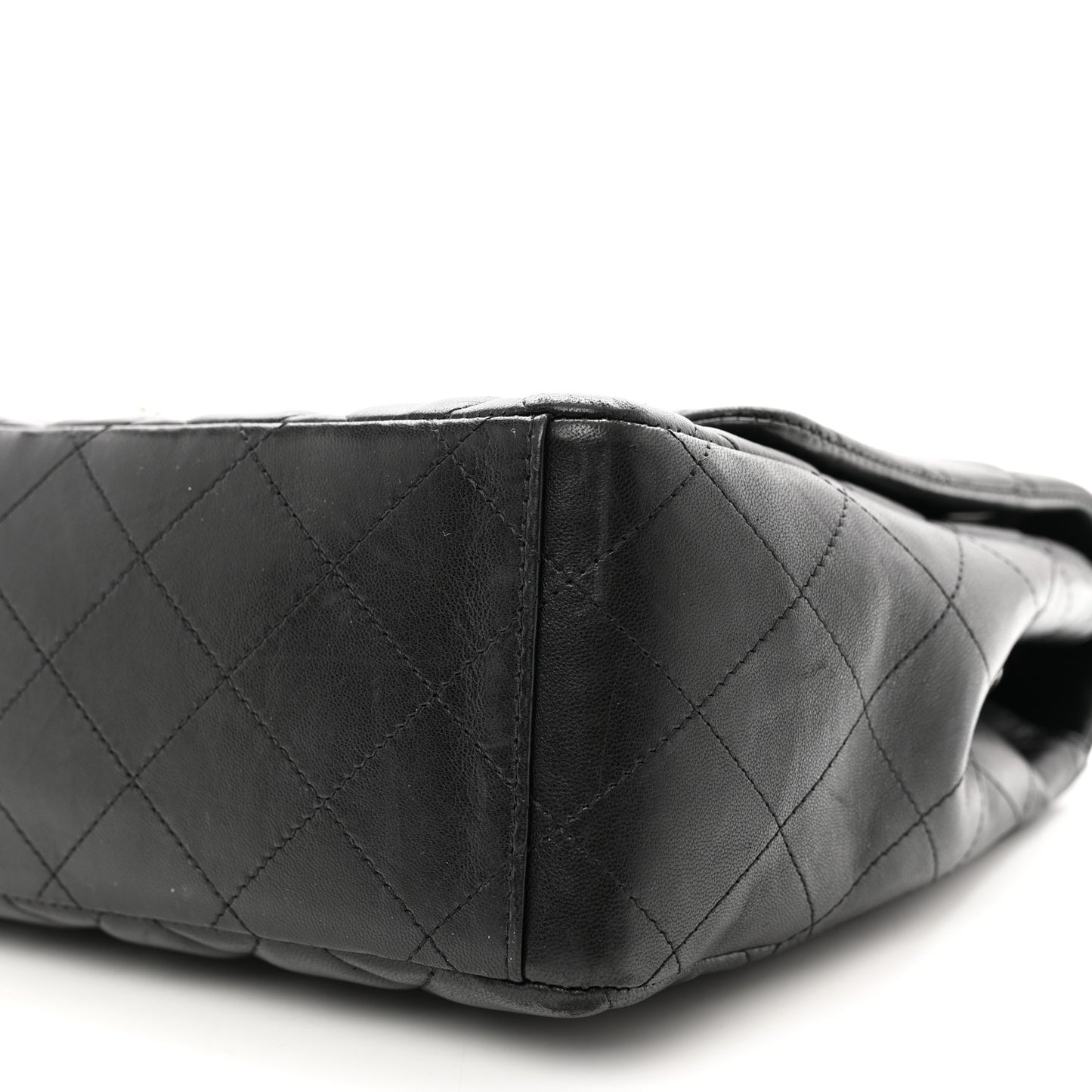 Lambskin Quilted Maxi Single Flap Black