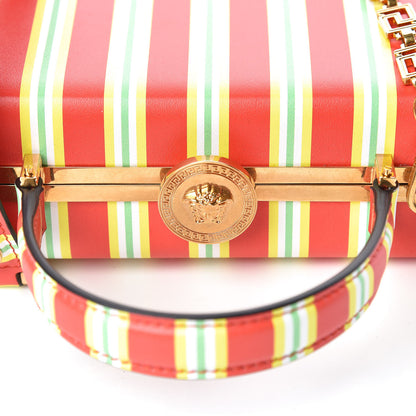 Versace Calfskin Tapestry Print Conglobo Square Shoulder Bag Drgot 9 of 9