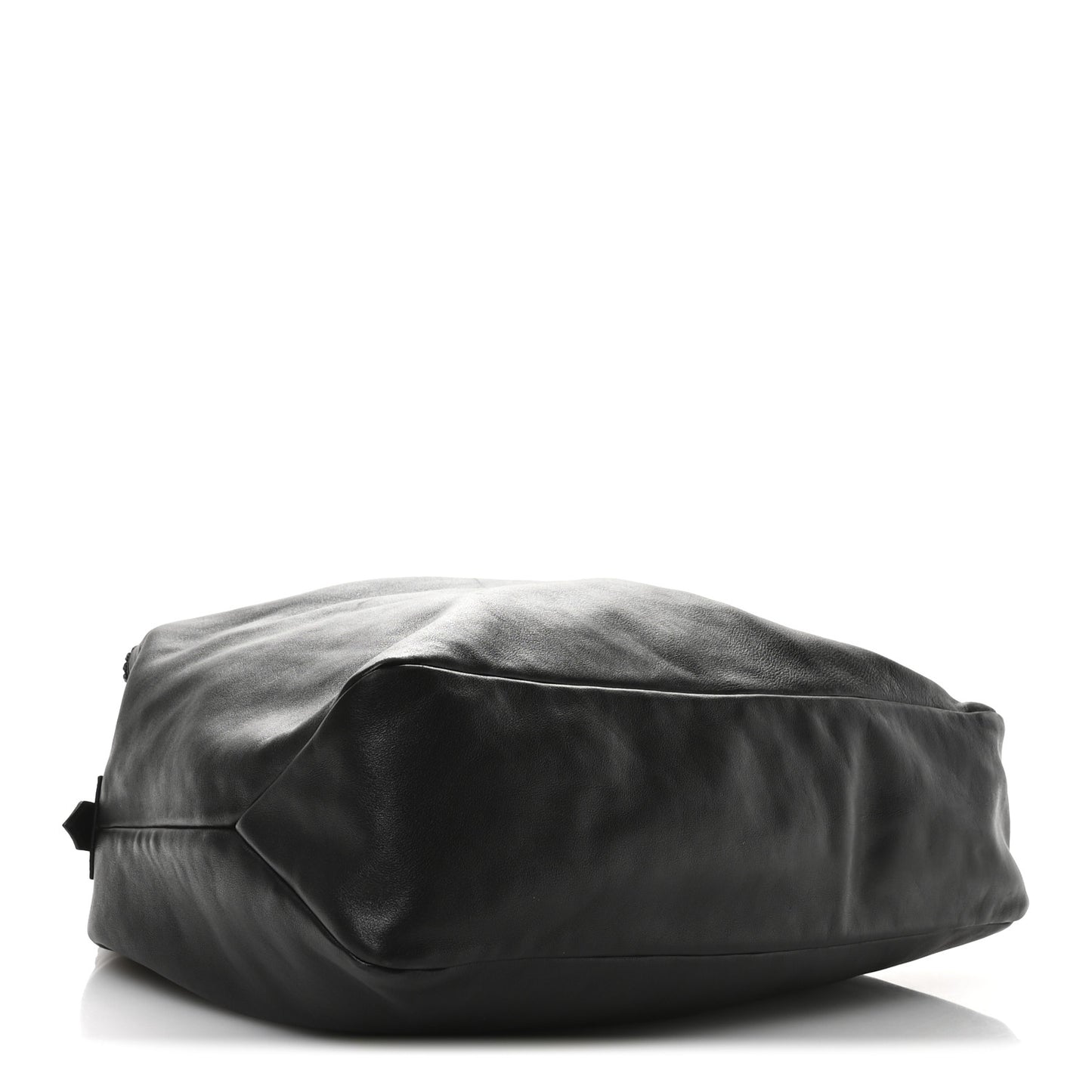 Calfskin Large Horsebit Chain Hobo Black