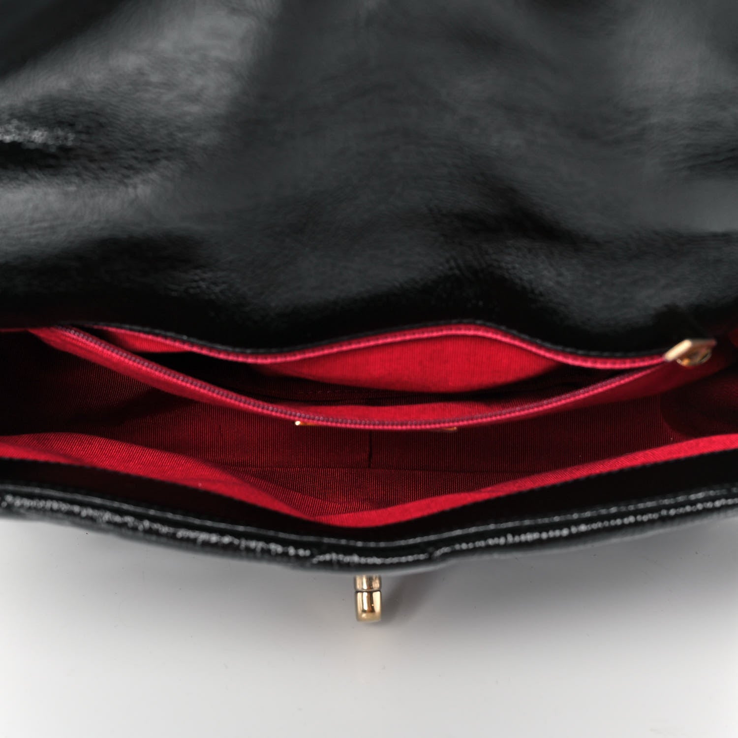 Chanel Shiny Crumpled Calfskin Quilted Medium Chanel 19 Flap Black 5 of 12