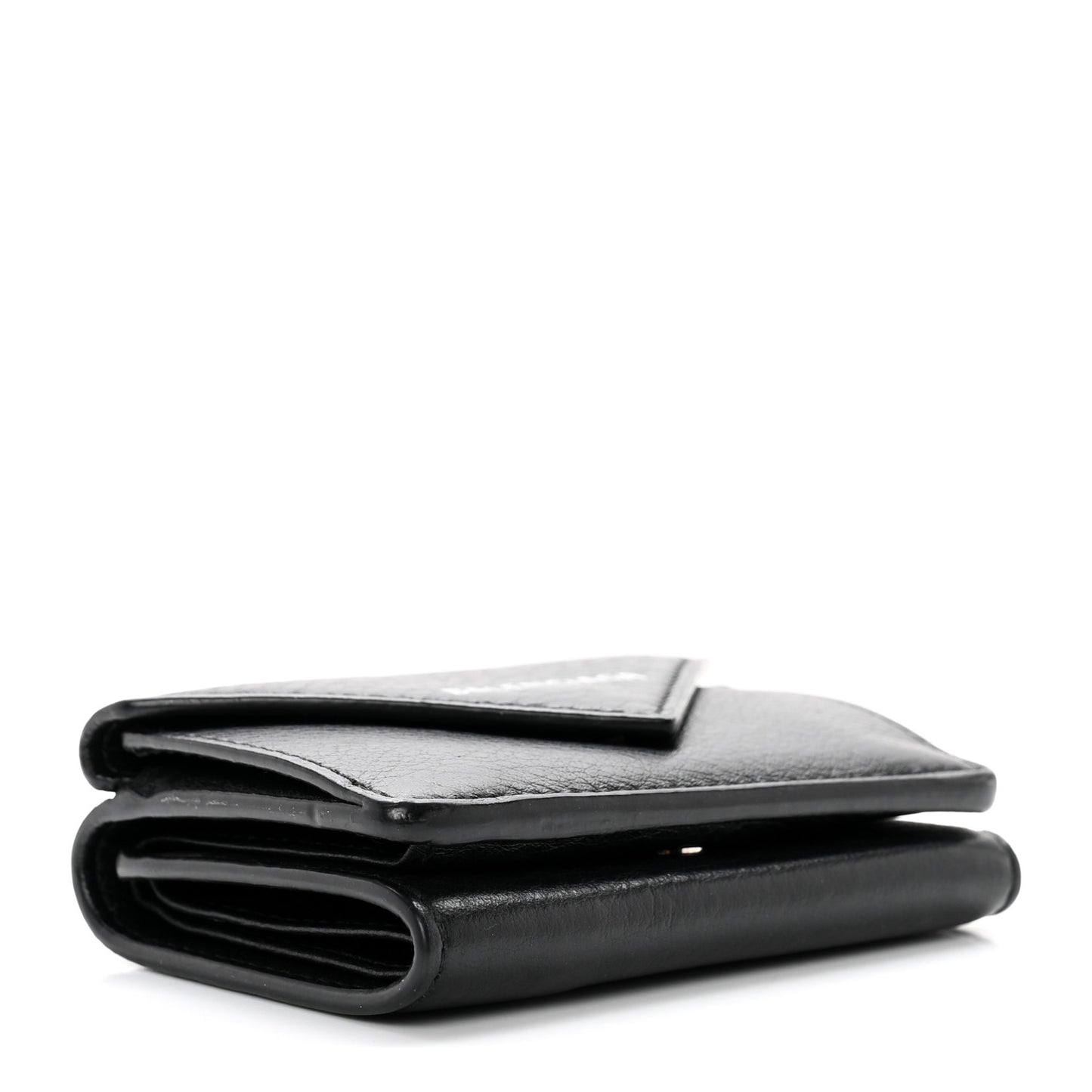 Calfskin Mini Papier Wallet Black