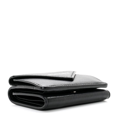 Balenciaga Calfskin Mini Papier Wallet Black 4 of 6