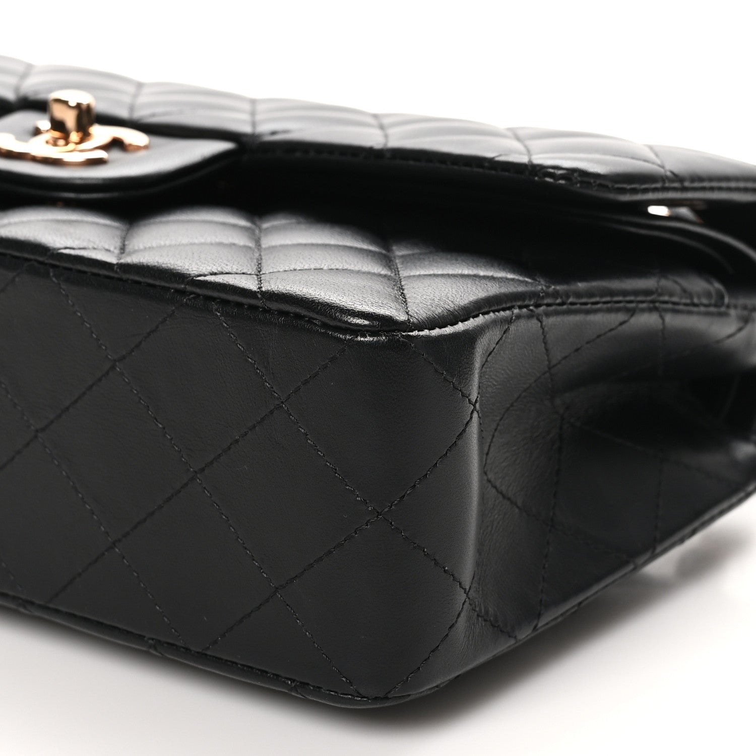 Chanel Lambskin Quilted Small Double Flap Black 10 of 11