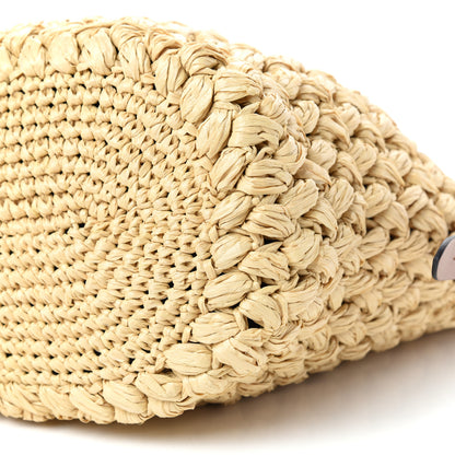 Prada Raffia City Calf Bucket Bag Naturale Cognac 8 of 9