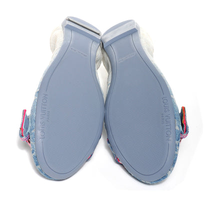 Louis Vuitton Monogram Denim Rosa Flats 38.5 4 of 8