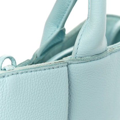 Bottega Veneta Grained Calfskin Maxi Intrecciato Mini Arco Tote Pale Blue 10 of 10