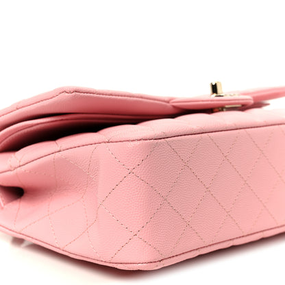 Chanel Caviar Quilted Medium Double Flap Light Pink 10 of 11