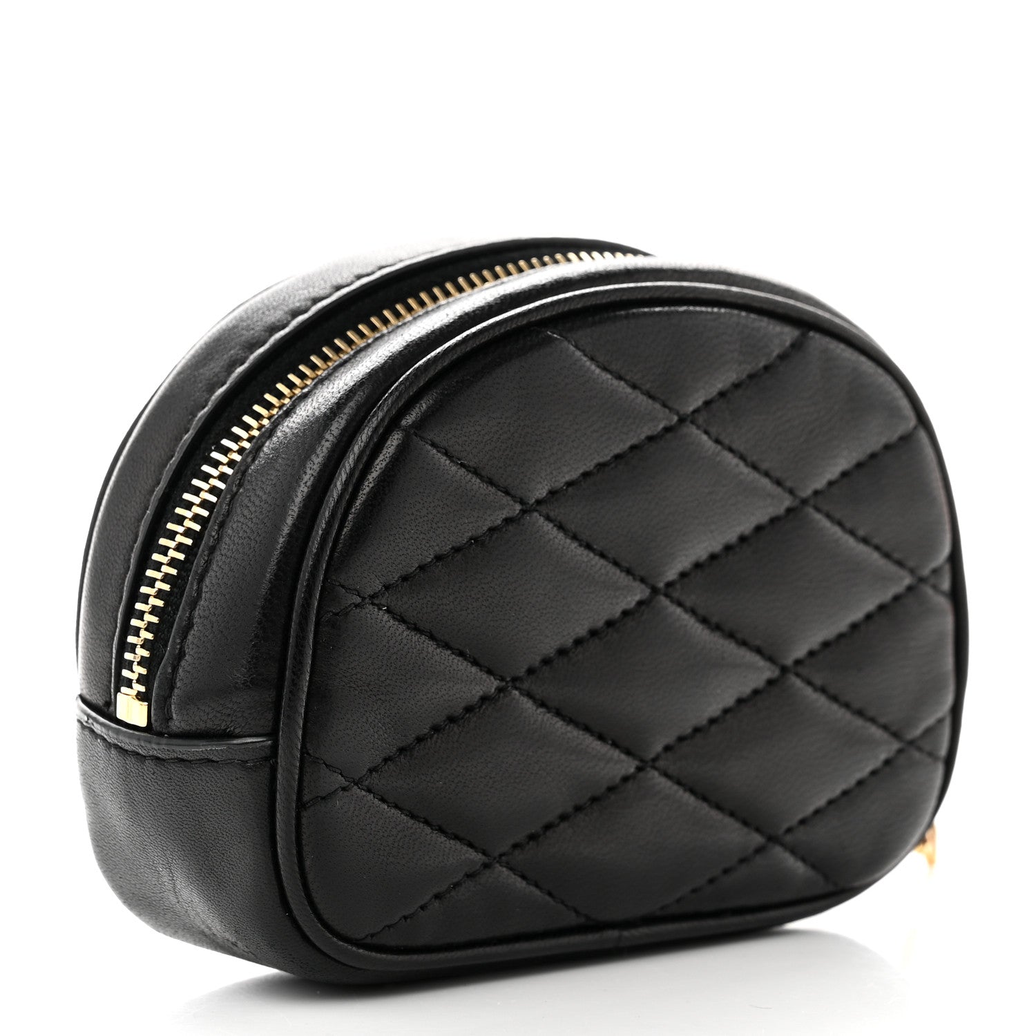Saint Laurent Lambskin Quilted Lolita Cosmetic Pouch Black 3 of 9