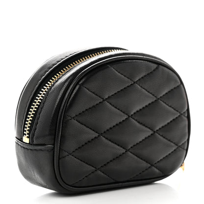 Saint Laurent Lambskin Quilted Lolita Cosmetic Pouch Black 3 of 9