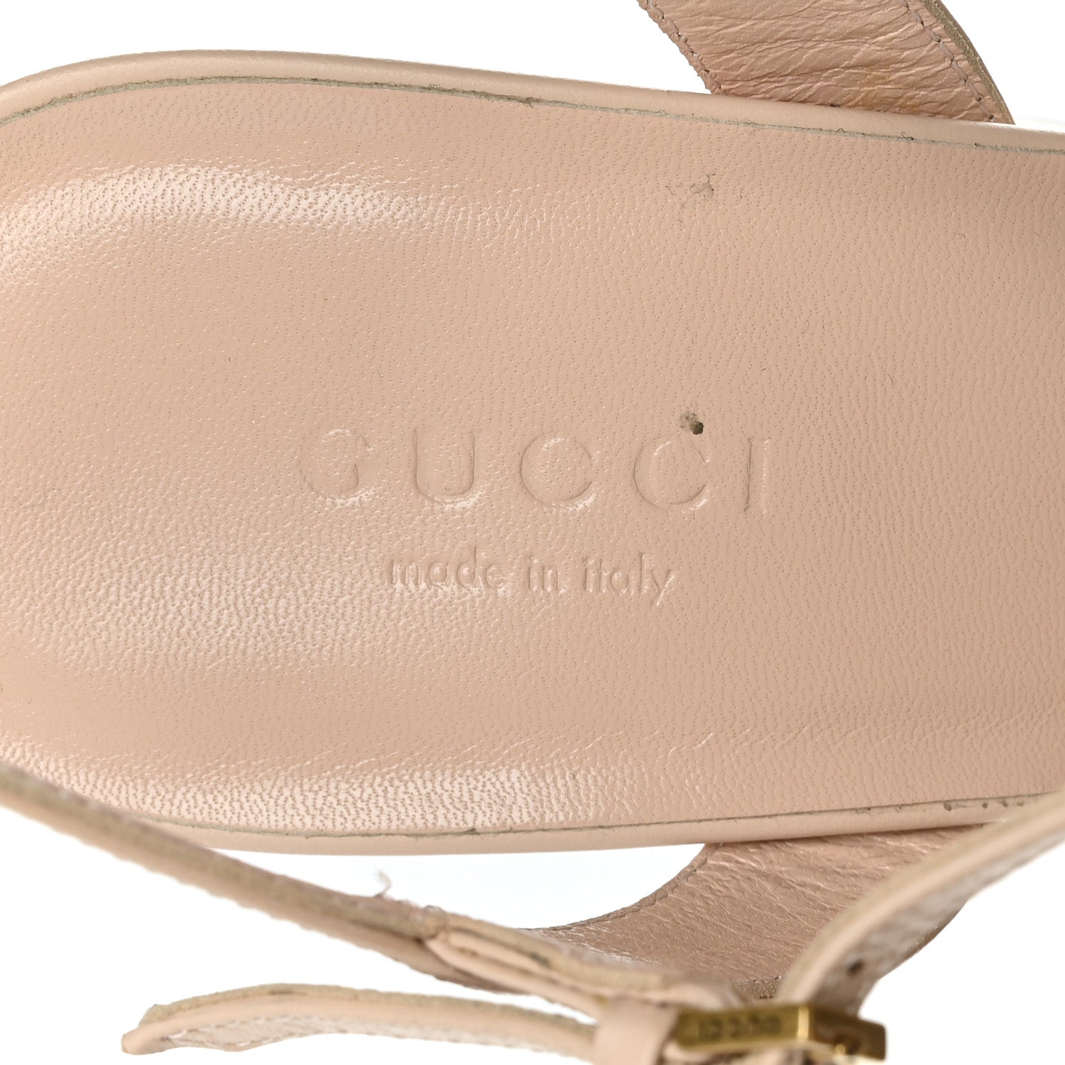 Gucci Lifford Calfskin GG Marmont Ankle Wrap 105mm Sandals 38.5 Skin Rose 6 of 8