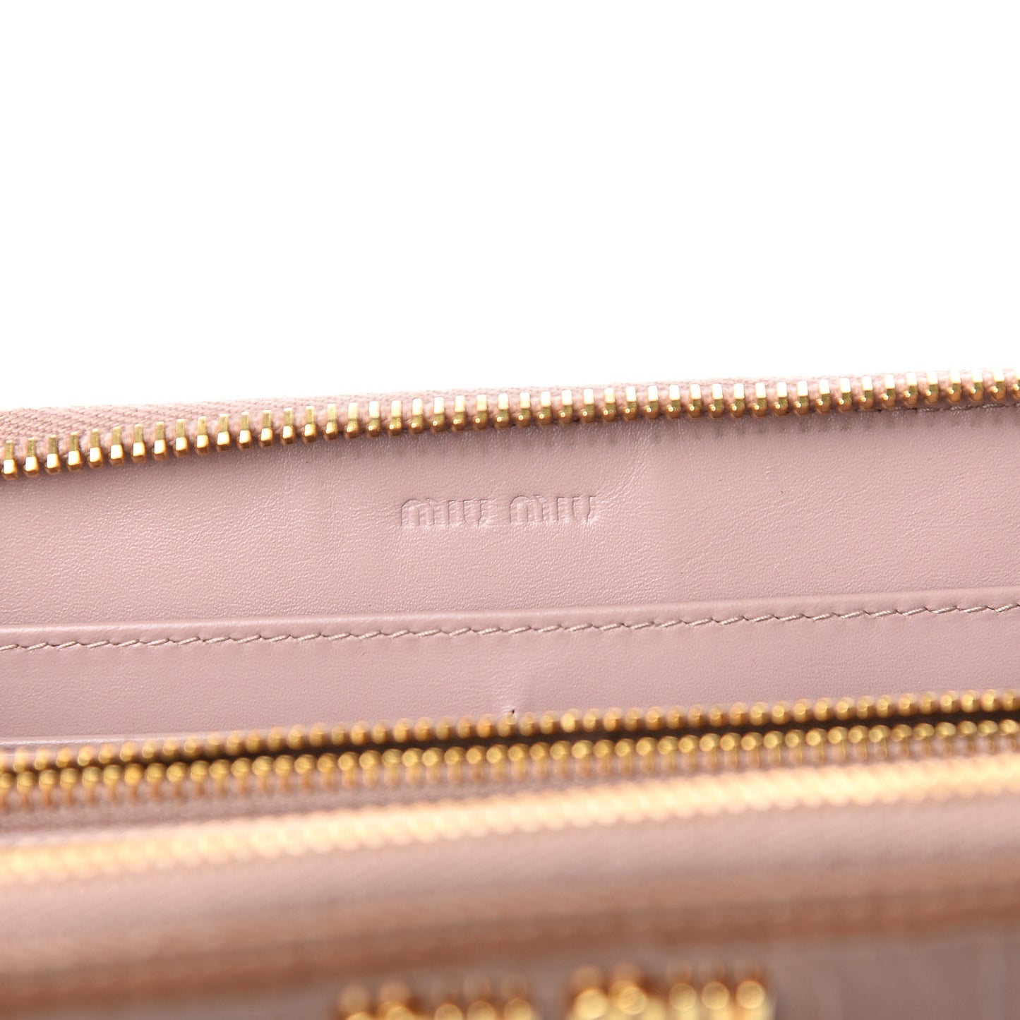 Vernice Crocodile Embossed Calfskin Zip Around Wallet Cipria