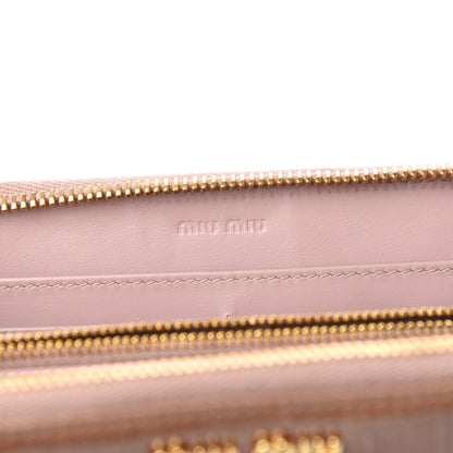 Miu Miu Vernice Crocodile Embossed Calfskin Zip Around Wallet Cipria 5 of 6