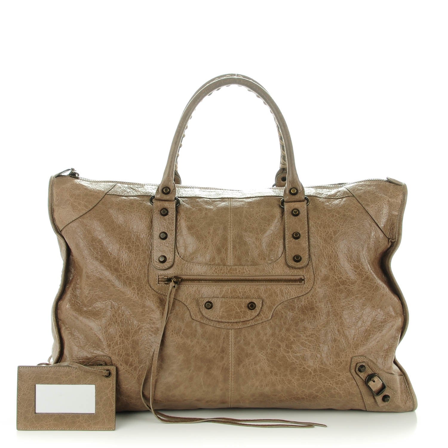 Balenciaga Agneau Classic Hardware Weekender Gris Poivre 1 of 9