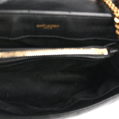Saint Laurent Calfskin Y Quilted Monogram Small Loulou Chain Satchel Black 5 of 10