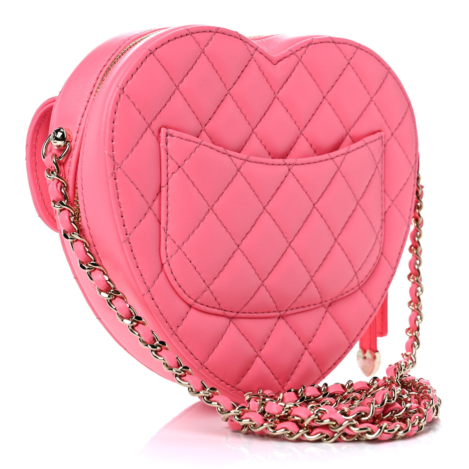 Chanel Lambskin Quilted CC In Love Heart Bag Pink 3 of 11