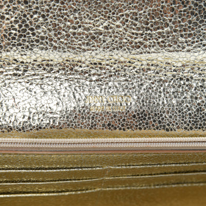Jimmy Choo Glitter Fabric Reese Clutch Wallet Metallic 6 of 9