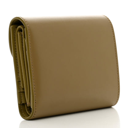 Celine Shiny Calfskin Small Triomphe Wallet Olive 3 of 9