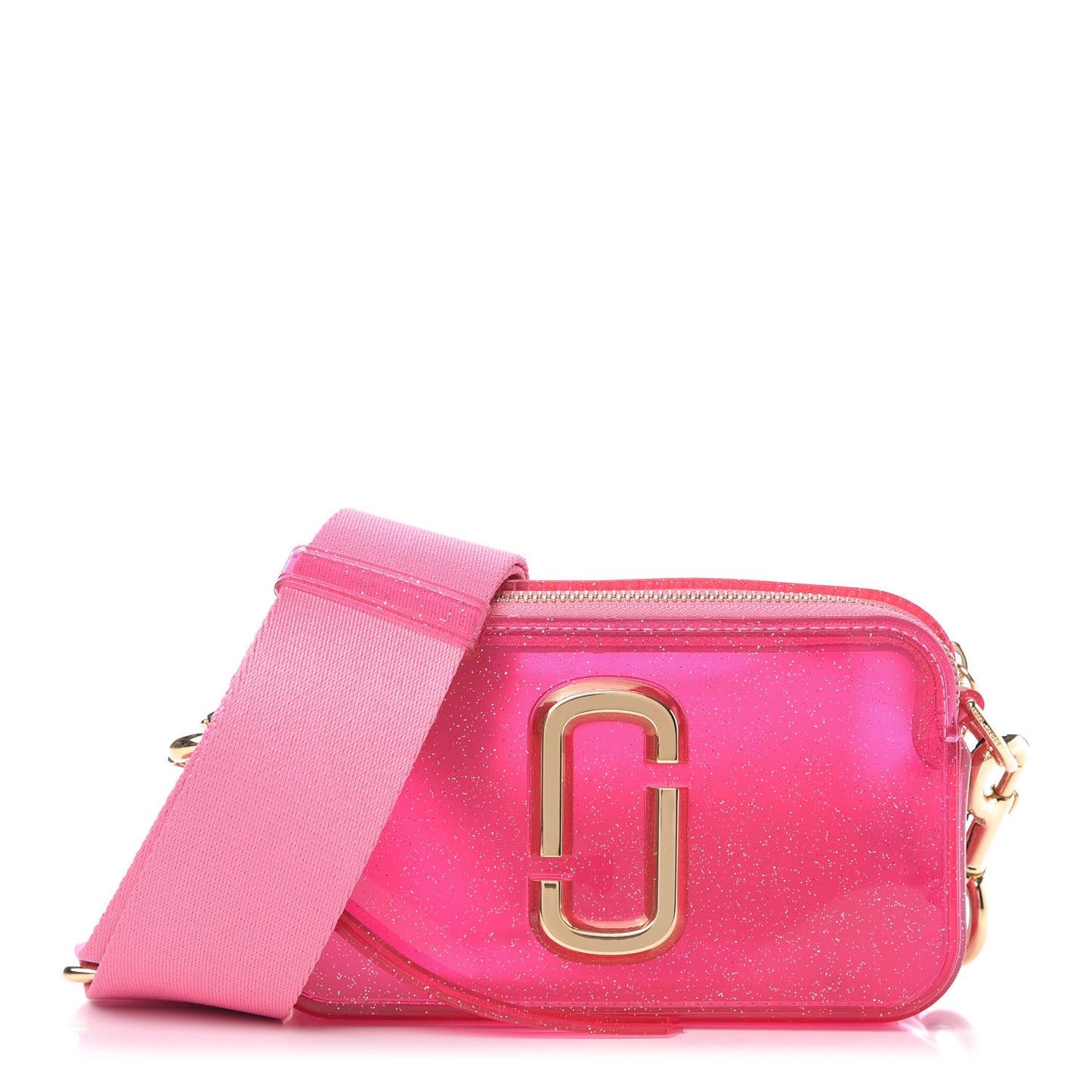 Jelly Glitter Small Snapshot Camera Bag Pink