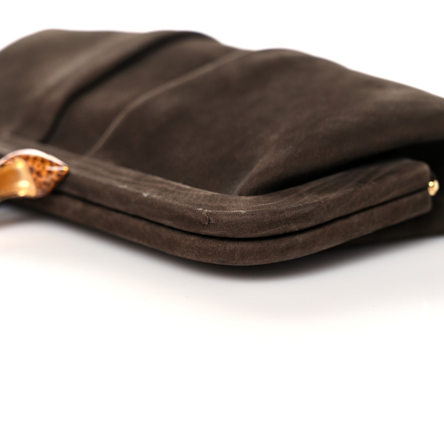 Suede Miss Loubi Clutch Clutch Brown