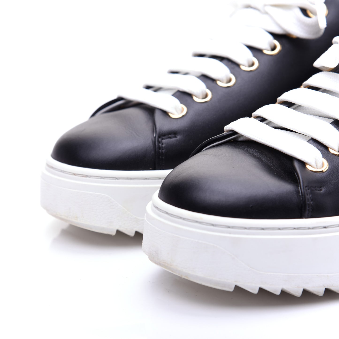 Calfskin Time Out New Wave Sneakers 36 Black