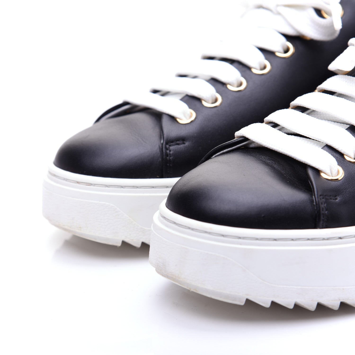 Louis Vuitton Calfskin Time Out New Wave Sneakers 36 Black 5 of 13