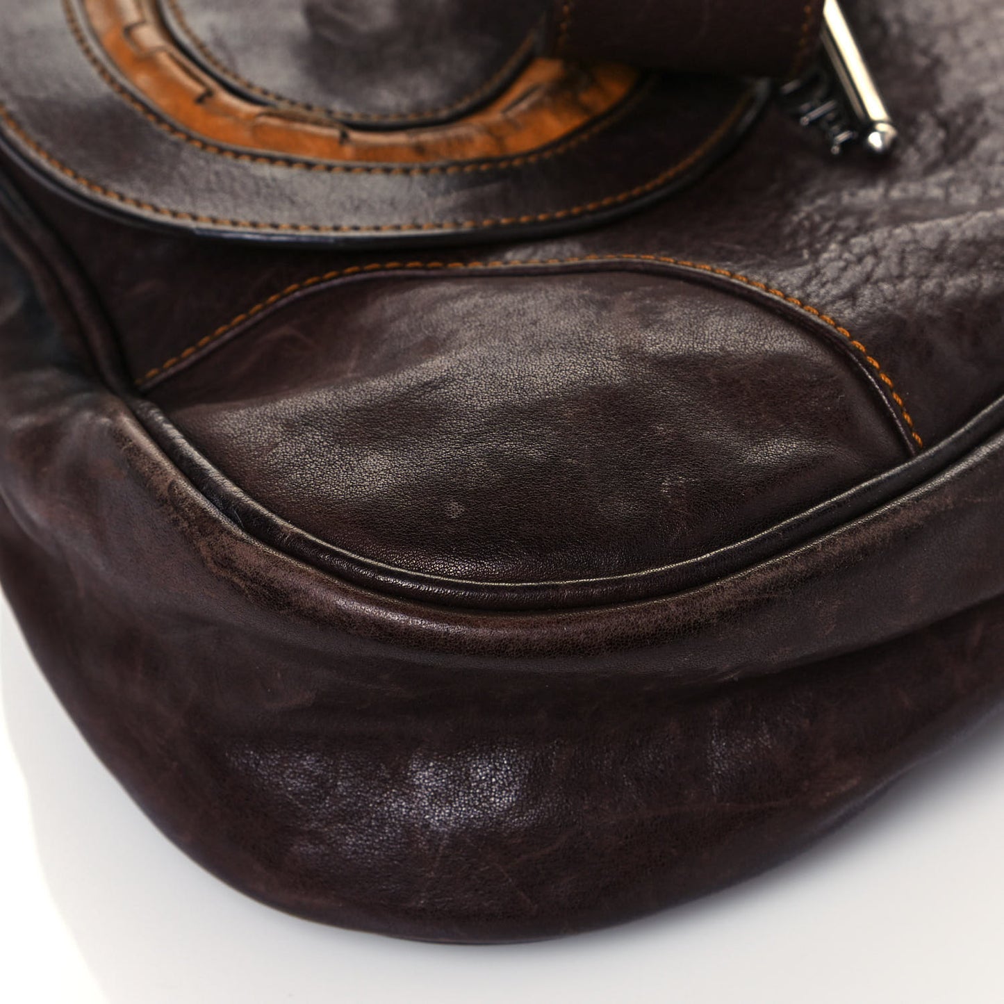 Calfskin Large Gaucho Double Saddle Bag Brown
