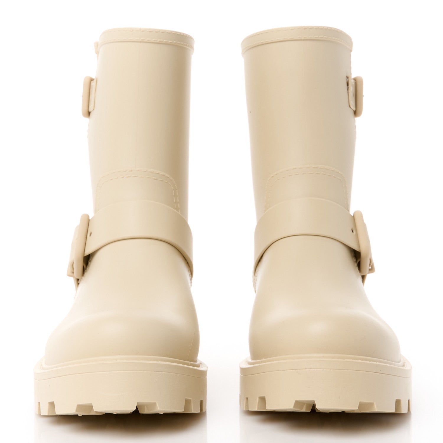 Jimmy Choo Rubber Yael Flat Rain Boots 37 Barley 2 of 8